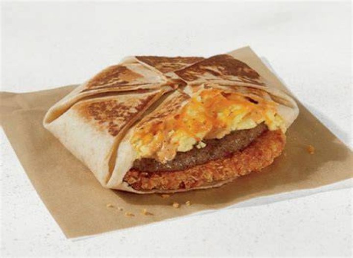 Breakfast crunchwrap from Taco Bell
