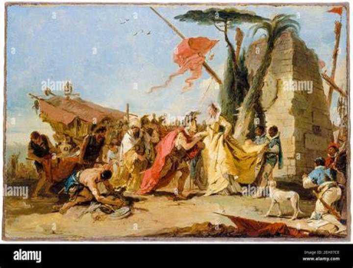 Cleopatra meeting Mark Antony