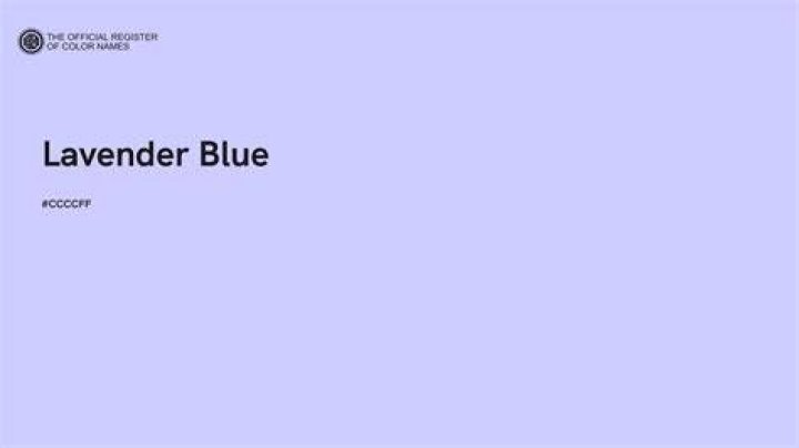 What Colour is lavender blue?